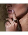The Moshi: Elastischer Ring Elva braun-silber