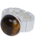 The Moshi: Elastischer Ring Elva braun-silber