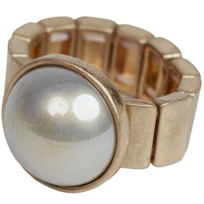 The Moshi: Elastischer Ring Elva gold-champagner
