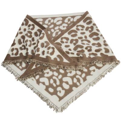 The Moshi: Schal Nova beige Leo-Muster