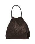 The Moshi: Schultertasche-Shopper braun bestickt