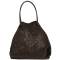 The Moshi: Schultertasche-Shopper braun bestickt
