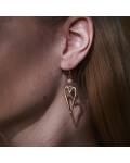 The Moshi: Ohrringe goldenes Herz Reagan beige