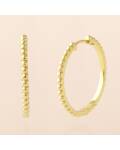 Muja Juma: Ohrringe Creolen gold 15mm Little Dots