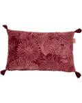 Imbarro: Kissen Samt burgund Blumen Pure 30x50cm