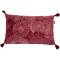 Imbarro: Kissen Samt burgund Blumen Pure 30x50cm