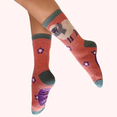 Powder: Socken Damen Bambus Schaf mit Schal