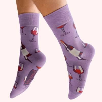 Männer Socken Bambus Rotwein Powder 41-46