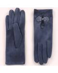 Powder: Handschuhe grau Velourlederimitat Suki