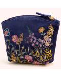 Powder: Kosmetiktasche bestickt Blumen 18x14cm