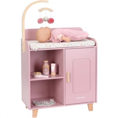 Little Dutch: Puppenwickeltisch Holz rosa ab 3 Jahren