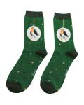 Miss Sparrow: Bambus Socken Bauble Robin green