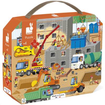 Janod: Puzzle Baustelle 36Teile ab 4 Jahre