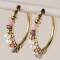 Muja Juma: Ohrringe Creolen 20mm Rhodonite mixed