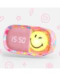 Smiley Wecker mit Nachtlicht pink MOB