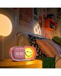 Smiley Wecker mit Nachtlicht pink MOB