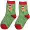 Miss Sparrow: Kinder Socken Bambus grün Lebkuchen