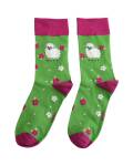 Miss Sparrow:Damensocken Sheep in Flower grün