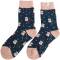 Kuschelsocken Winter Eulen blau Miss Sparrow