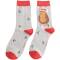 Miss Sparrow: Damen Socken Bambus Festlicher Igel