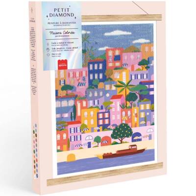 Diamond Painting Set Bunte Häuser für Kinder ab 12 J.