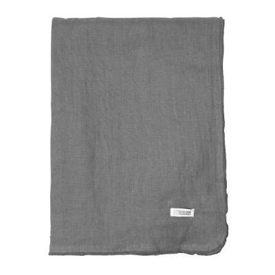 Tischdecke dunkelgrau Öko-Leinen 160x200