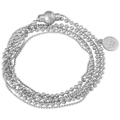 Sence Armband silber Hippie zweireihig