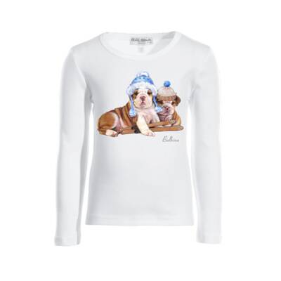 Kinder-T-shirt Langarm Winter Puppies